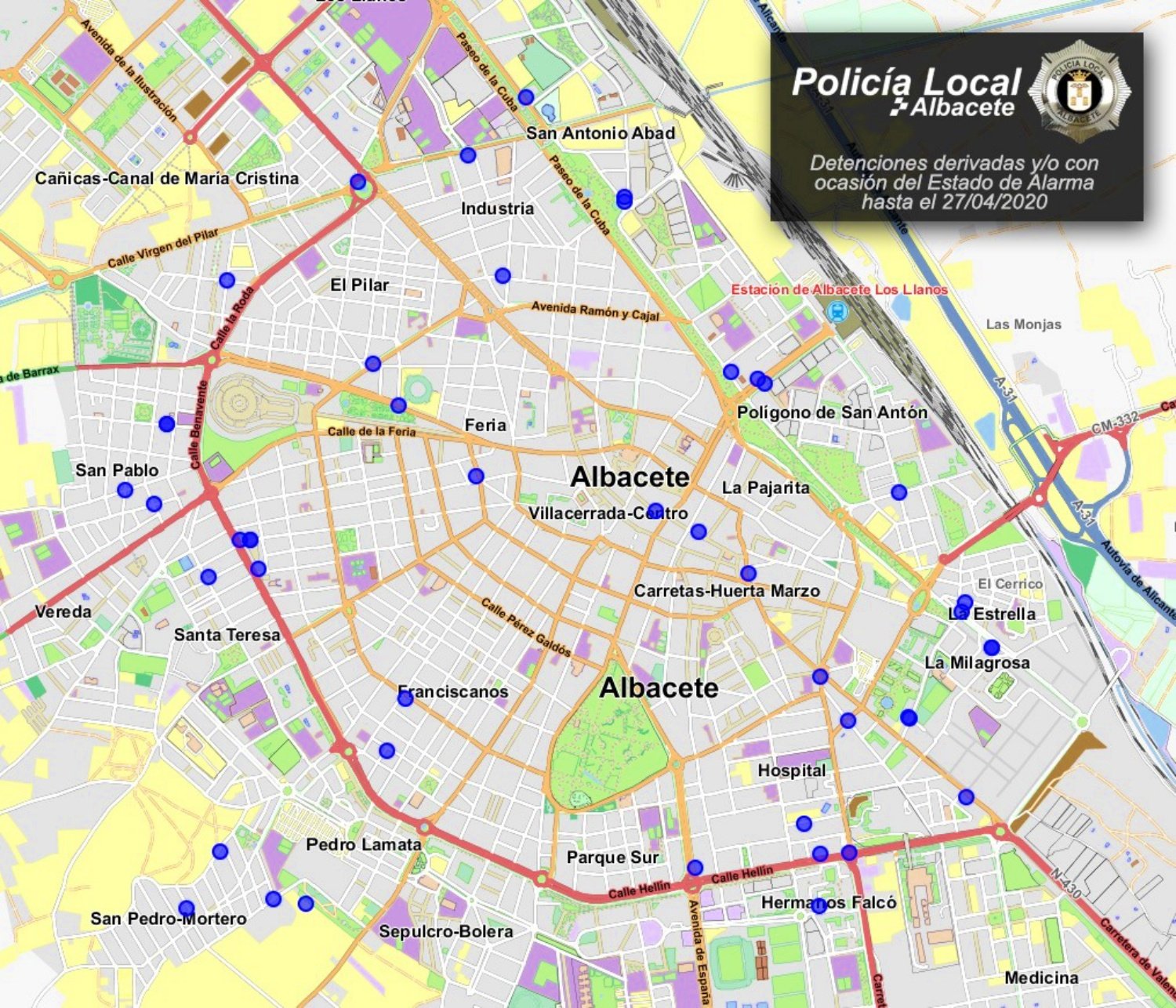 mapa de las calles de albacete CORONAVIRUS | ¿En qué barrios y calles de Albacete han 'cazado' a 