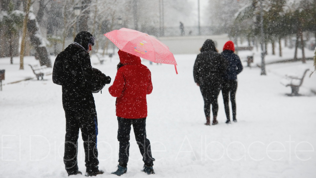 Nevada en Albacete a consecuencia de Filomena